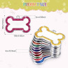 Personalized Glitter Bone Dog Tag | Custom Engraved Pet ID for Dogs & Cats
