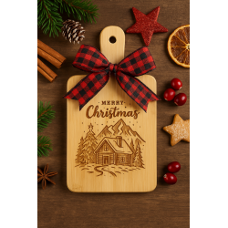 Mini Christmas Charcuterie Board – Engraved Bamboo | Southern Holiday Décor