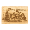 Laser Engraved “Merry Christmas” Rubberwood Cutting Board | Southern Holiday Gift