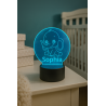 Personalized Baby Elephant Night Light – Custom LED Engraved Acrylic Disc
