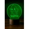 Personalized Baby Elephant Night Light – Custom LED Engraved Acrylic Disc