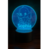 Personalized Baby Elephant Night Light – Custom LED Engraved Acrylic Disc